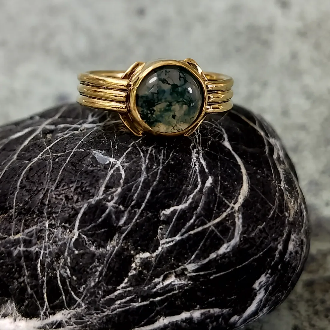 Bague Agate Mousse