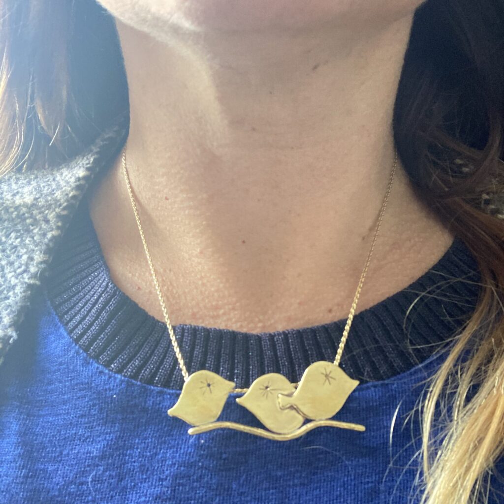 Birds in row
