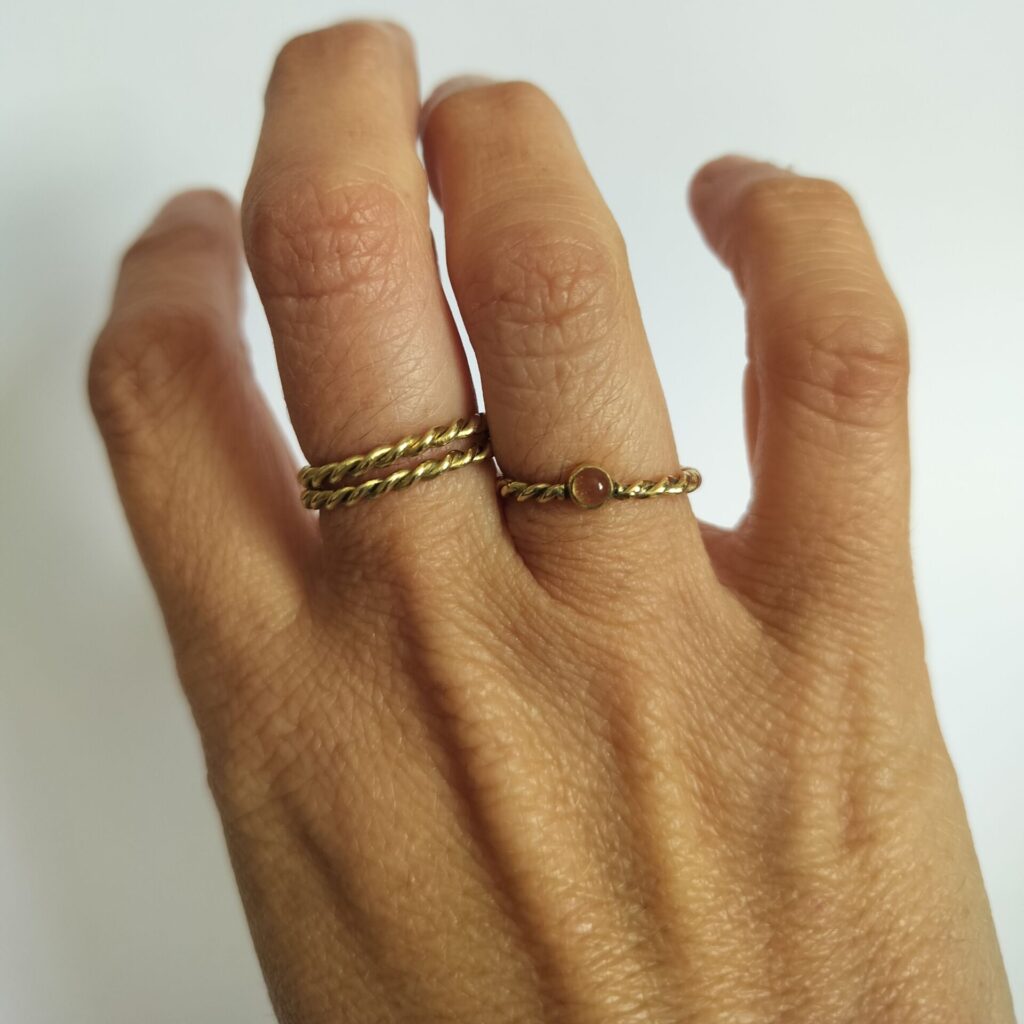 Bague torsadée – citrine — vue 3