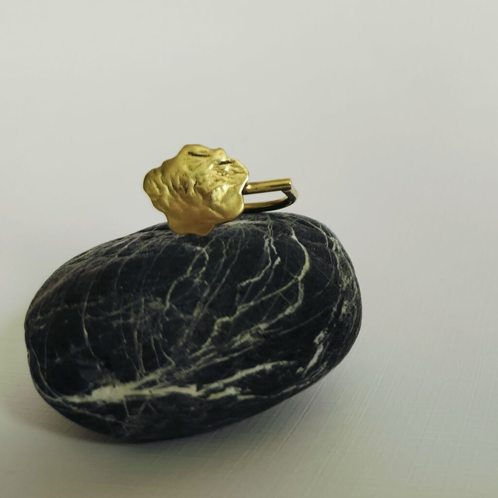 Bague géométrique – surface texturée — vue 2