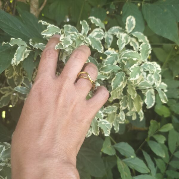 Bague Onda – Vague flottante en laiton